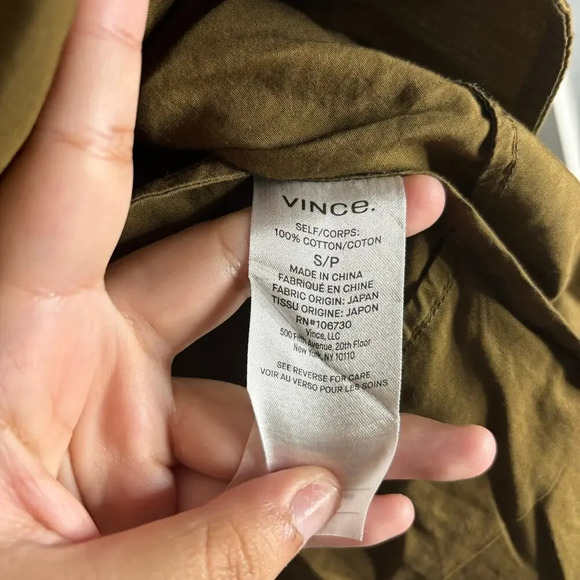 Vince Drawstring Knee Length Skirt Army Green Size S - Picture 5 of 6